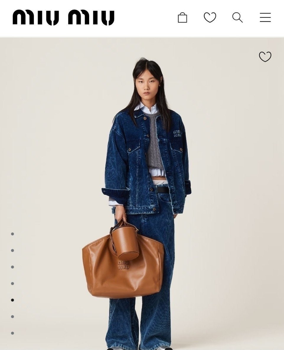 💕 미*** 고급 아이비 가죽 라지백 브라운