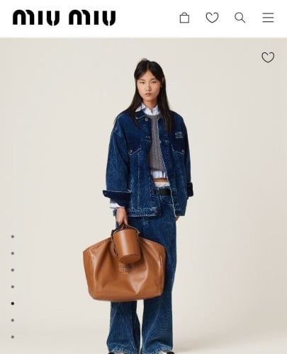 💕 미*** 고급 아이비 가죽 라지백 브라운