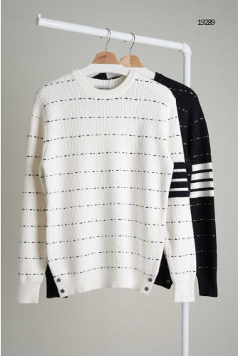 🔆 [THOM BROWNE] 톰브라운 남성 도트 스트라이프 울니트 🔆