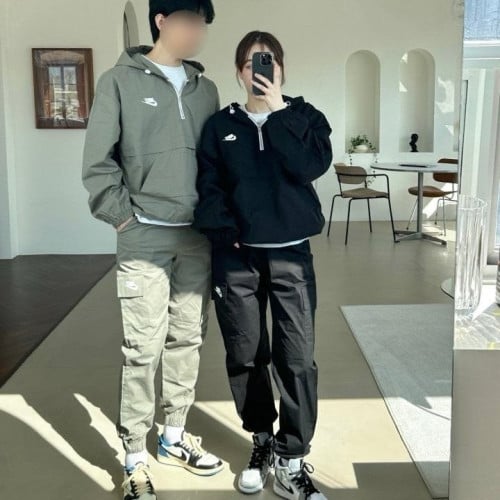 NK 코튼아노락후드 카고조거 세트