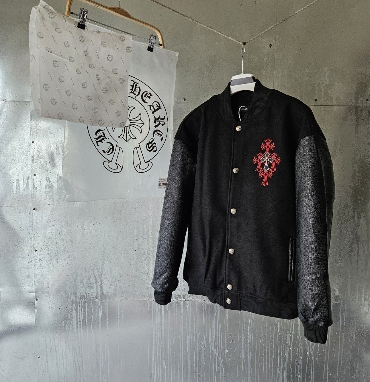 💕 크* 레더 바시티 자켓