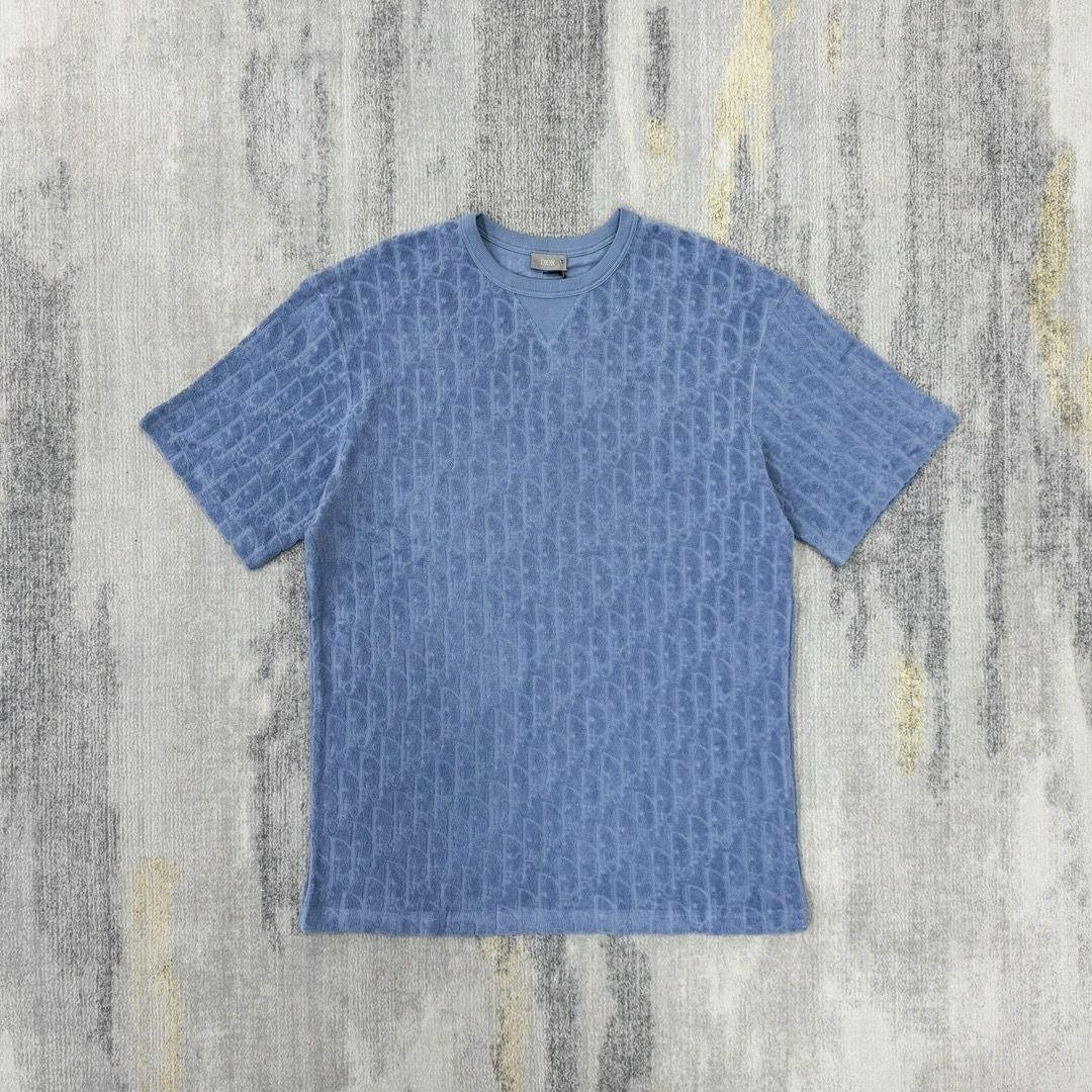 💕 디* 오블리크 테리 코튼 반팔티 - 수입