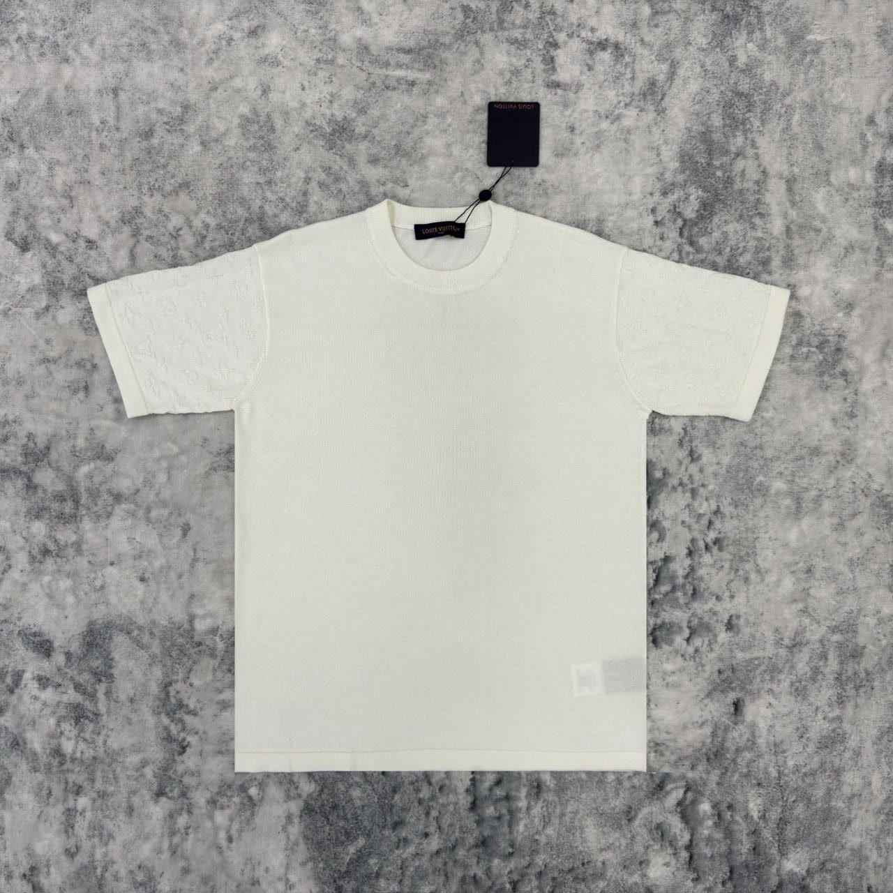 💕 루* 25 모노그램 톤온톤 니트 반팔티셔츠 - 수입 👑 프리미엄 👑