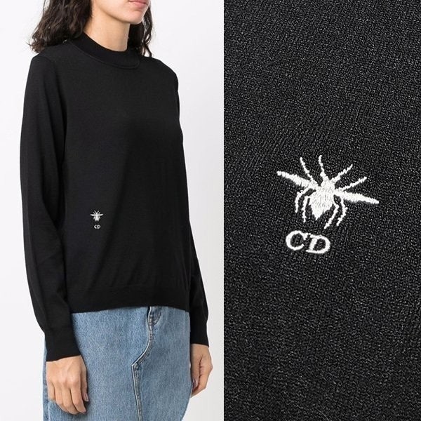 💕 디* 꿀벌자수 라운드니트