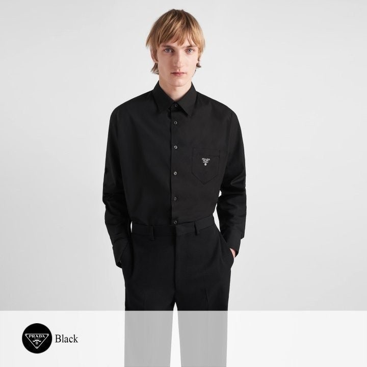 💕 프** 포켓 로고 자수 고밀도 셔츠