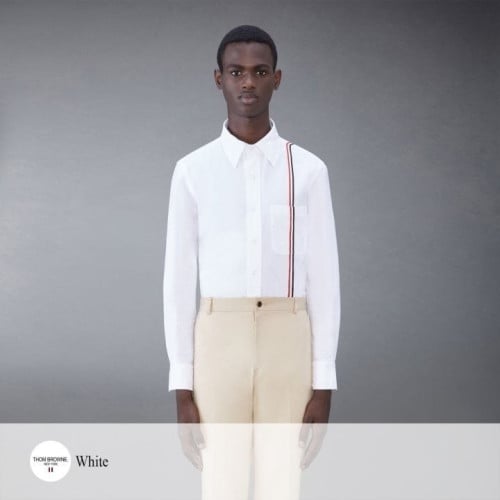 💕 톰* 스트라이프 그로그랭 루프 탭 옥스포드 셔츠