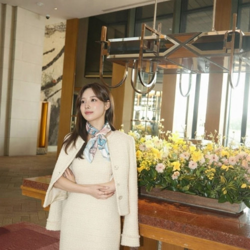 💕 루* 써클 로고 스카프