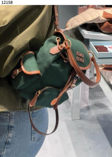 #미우미우 [MIU MIU] 수입프리미엄급 미우미우 캔버스 및 가죽 백팩 신상 입고💢 #태그 #가방 #12158