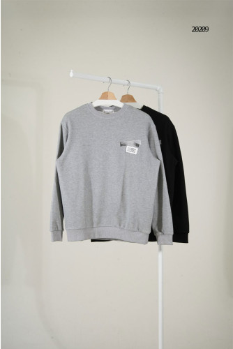 🔆 [Maison Margiela] 메종마르지엘라 테이핑 로고 골지 맨투맨 🔆