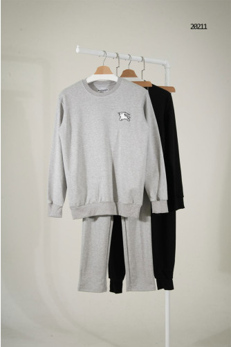 🔆 [BURBERRY] 버버리 EKD로고 패치 맨투맨 상하의셋🔆