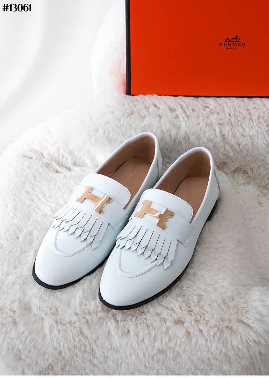 🔆 [HERMES] 에르메스 수입고퀄 여성 로얄 로퍼 화이트 🔆