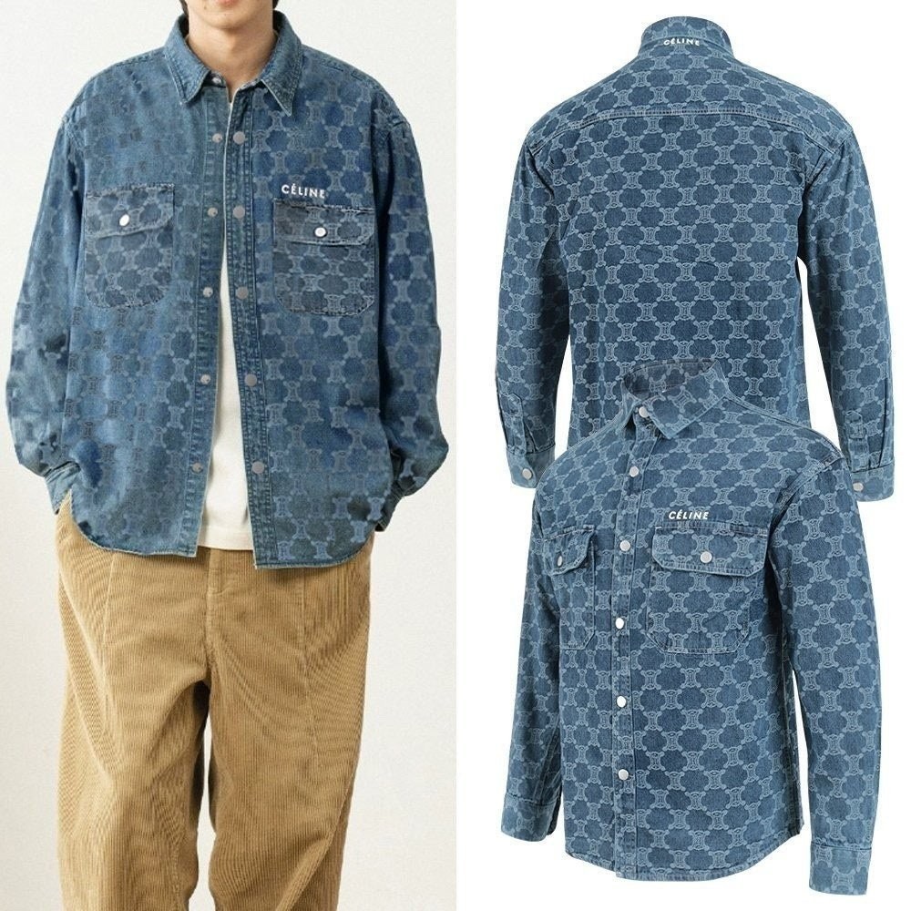 💕 셀** 트리오페 멀티자수 데님 셔츠