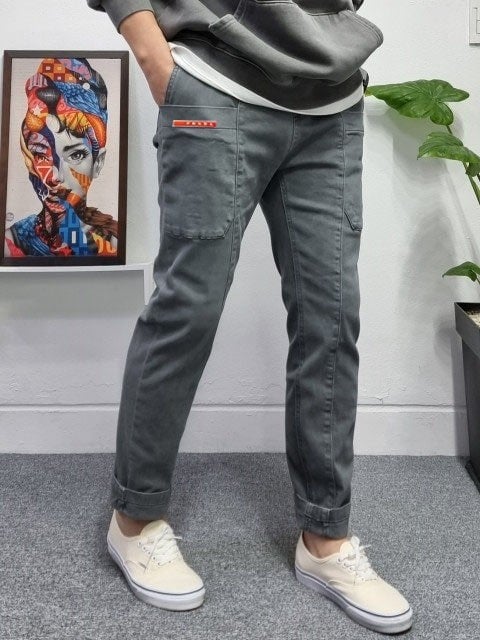 프 SU72 오픈 절개 카고 스톤 워싱 팬츠 173