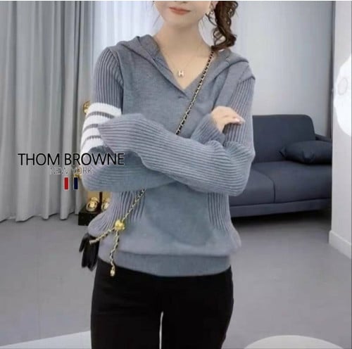 톰 브이라인 후드 니트1046