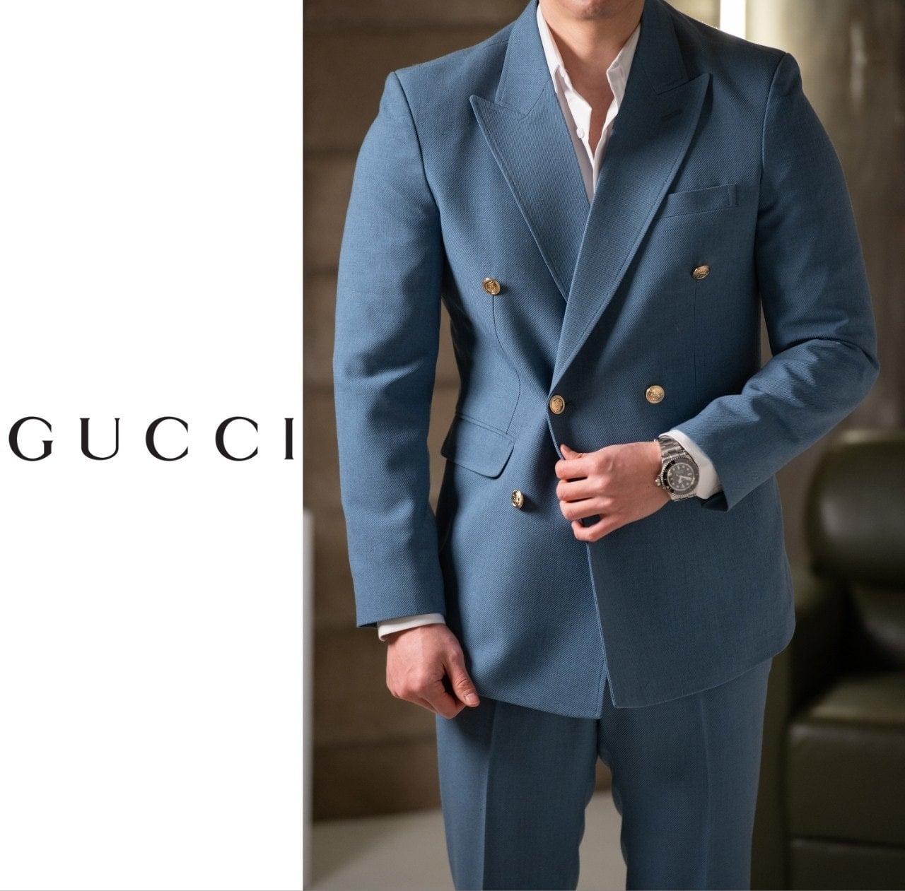 #남성정장 SS26 백화점판 금장 더블자켓 < 하이엔드급> (dmd 012400)