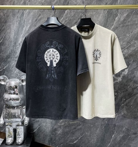 #반팔상의 Ch******* 피그먼트 말발굽 로고 티셔츠 (vin 350233)