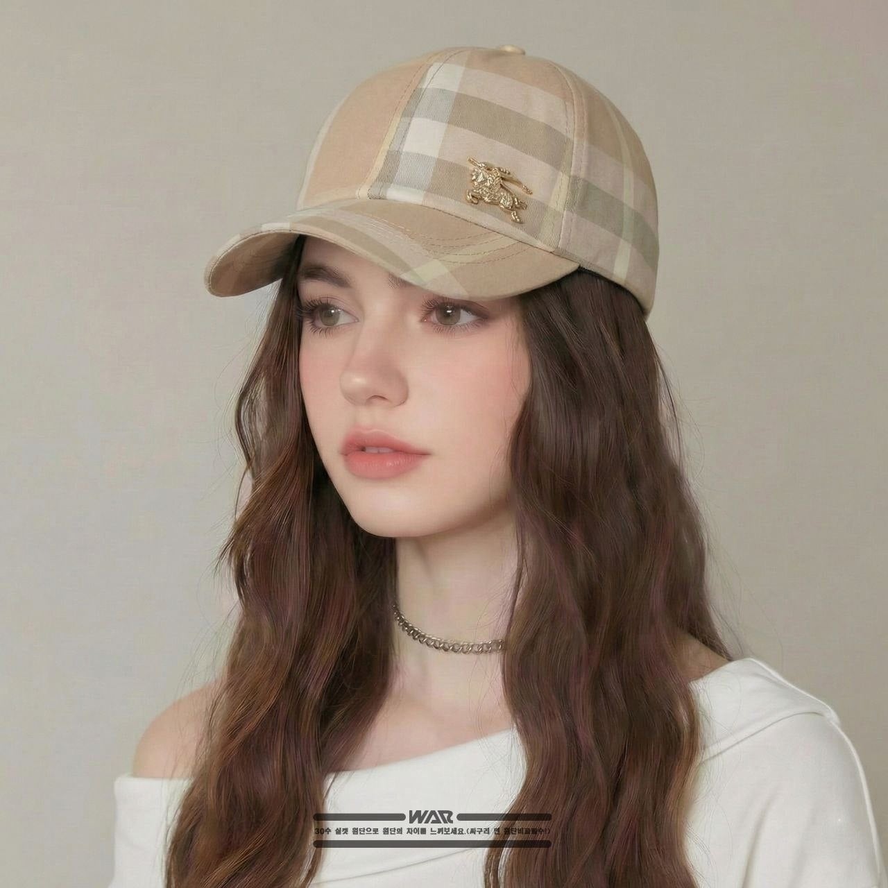 #모자 [ BURBERRY ] 뱃지 시그니처 자수모자 (min 799236)