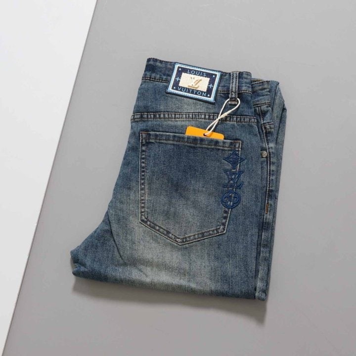 [ L.V ] 수입 모노그램 포인트 데님 팬츠