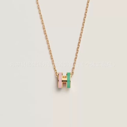 #쥬얼악세사리 HE.RMES pop h mini 목걸이 투톤 (수입) (min 122742)