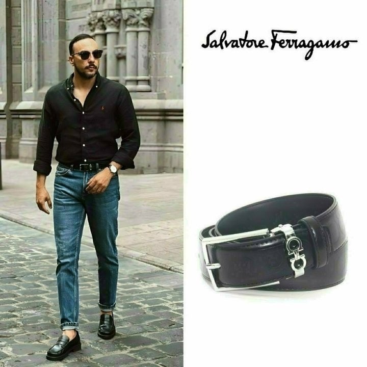 (090)26s 페♡가모 더블간치니 스틸핀 벨트