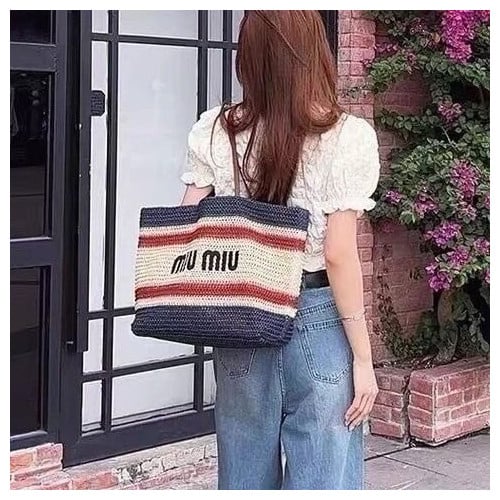 (110)미* 라피아 코튼 토트백