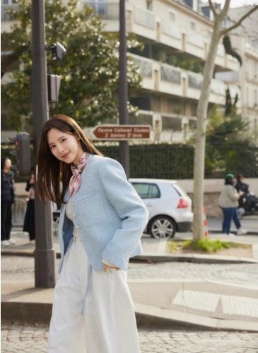 에VVV 플라워홀스 핑크 스카프