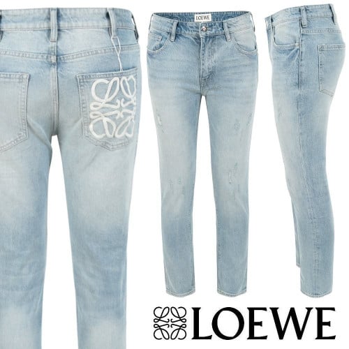 💕 로** 화이트 아나그램 연청 슬림 일자진