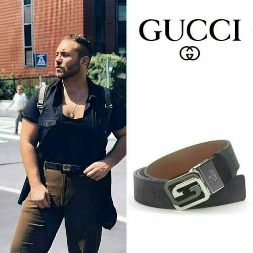 💕 구* 블랙&실버로고 벨트