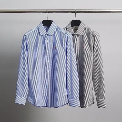 💕 메* 키츠네 브라운 폭스헤드 스트라이프 셔츠