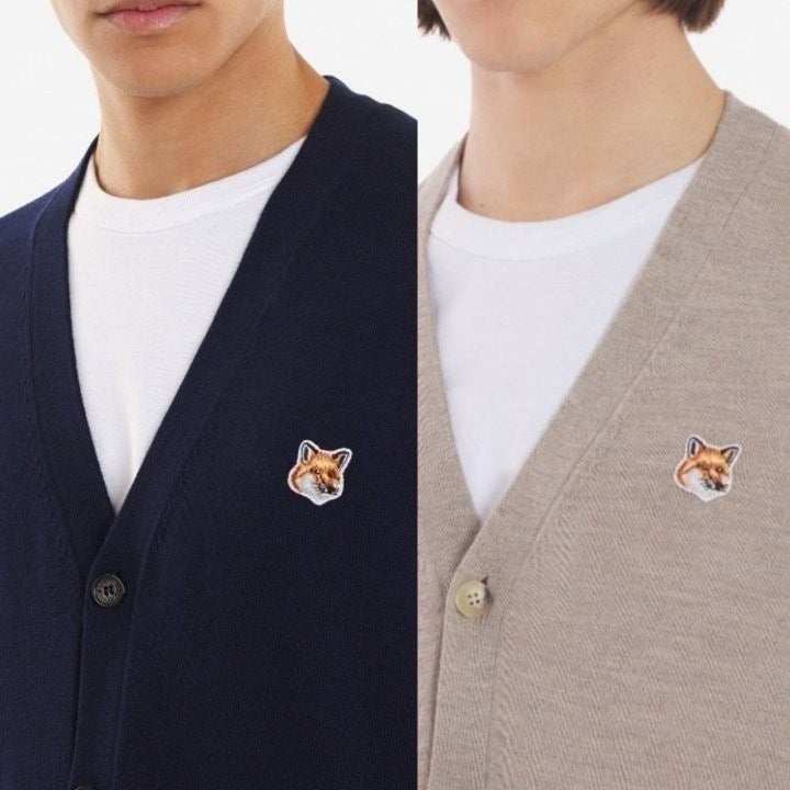 💕 메* 키츠네 폭스헤드 캐시 V 니트가디건 (남성)