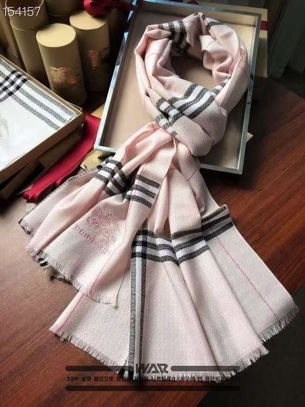 💕 버** 시그니쳐 캐시미어 핑크 스카프