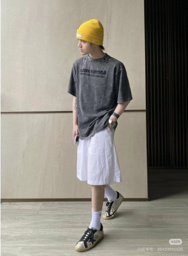 💕 루* 워싱 자수로고 티셔츠