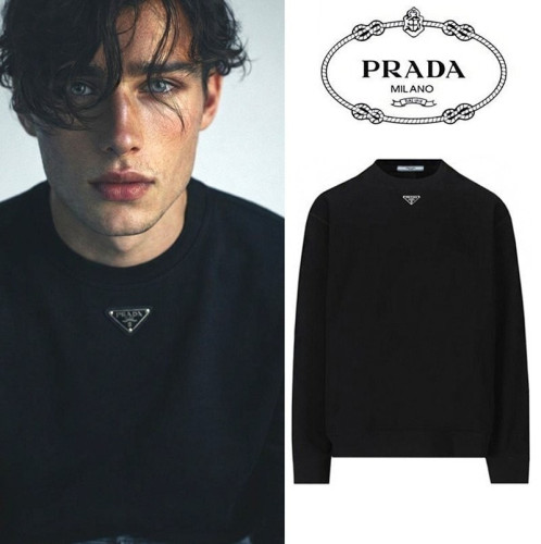 ⚫ 2026 S/S프*다 트라이앵글 넥플레이트 커플 맨투맨 ⚫