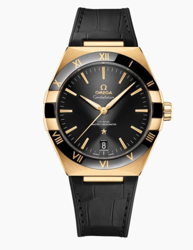 오메가 컨스텔레이션 코액시얼 마스터 블랙다이얼 골드