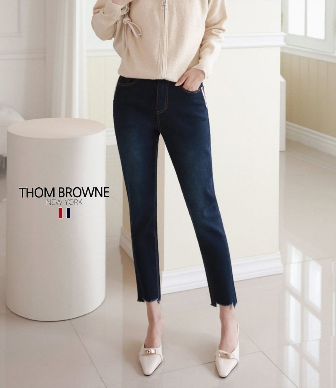 톰 옆라인 포인트 스키니 1104