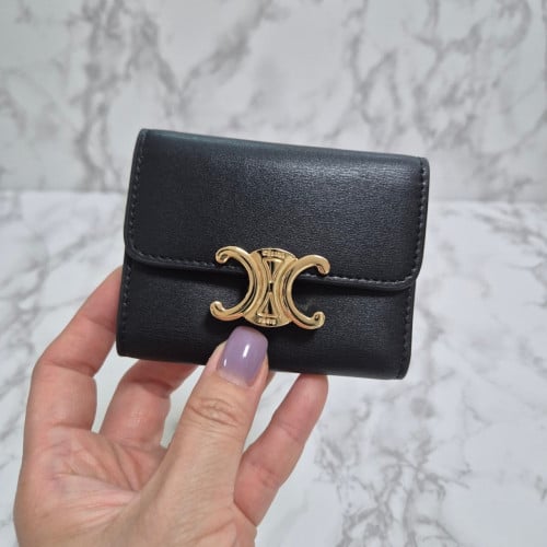 #트리오페동전컴팩트지갑 (샤이니블랙/최상급)