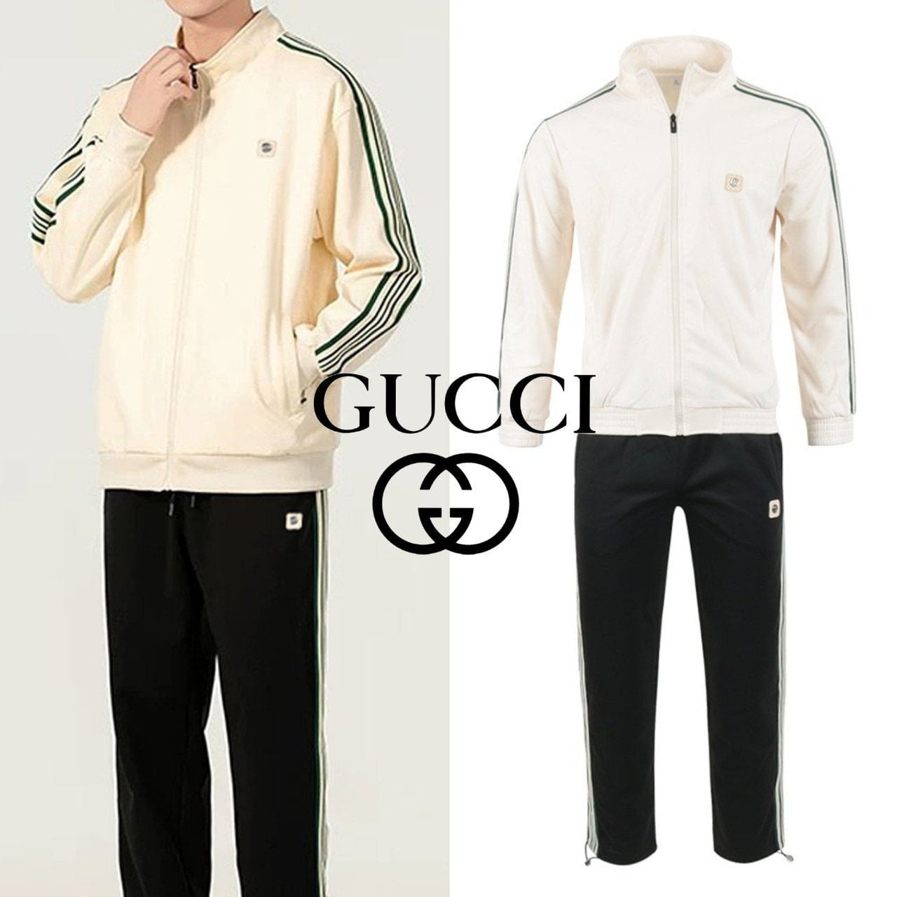 구 스트라이프 집업 세트 105