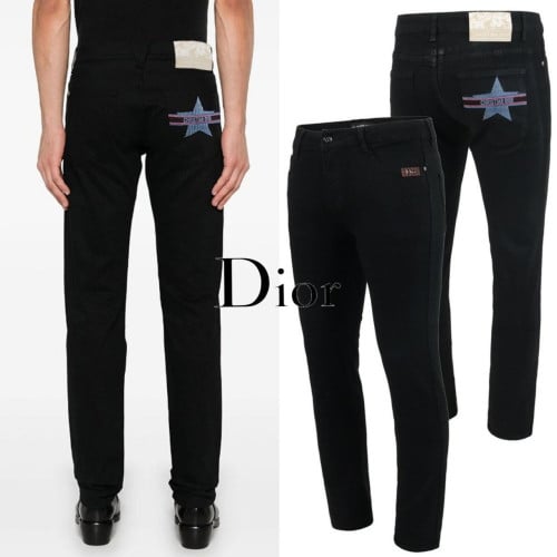 디 D.스타 프린트 블랙진 105