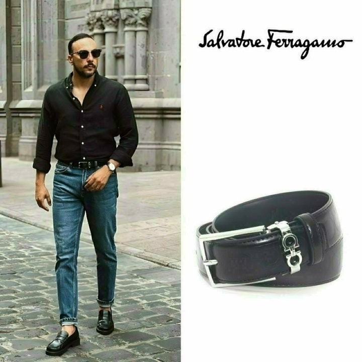 (090)26s 페♡가모 더블간치니 스틸핀 벨트