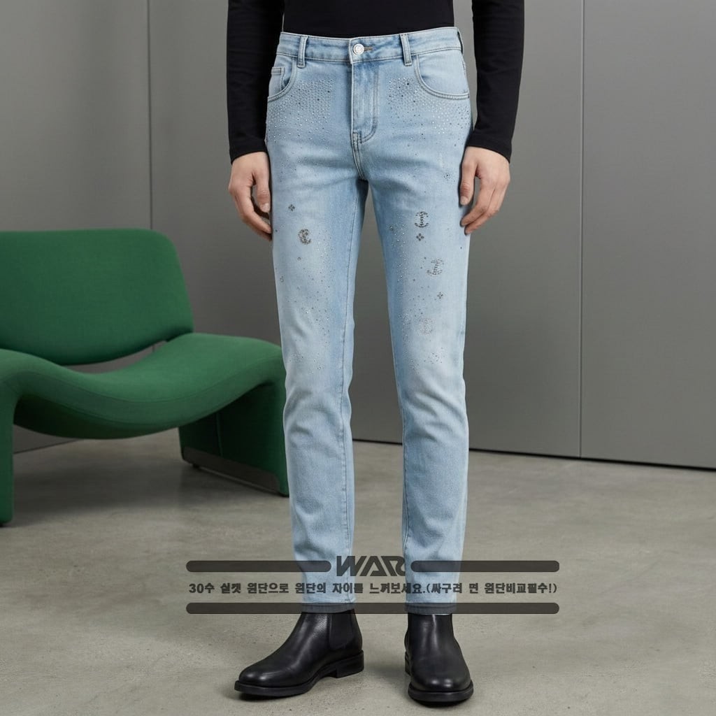 #청바지 [Chrome Hearts 비쥬 라인 청바지 ] (min 850254)