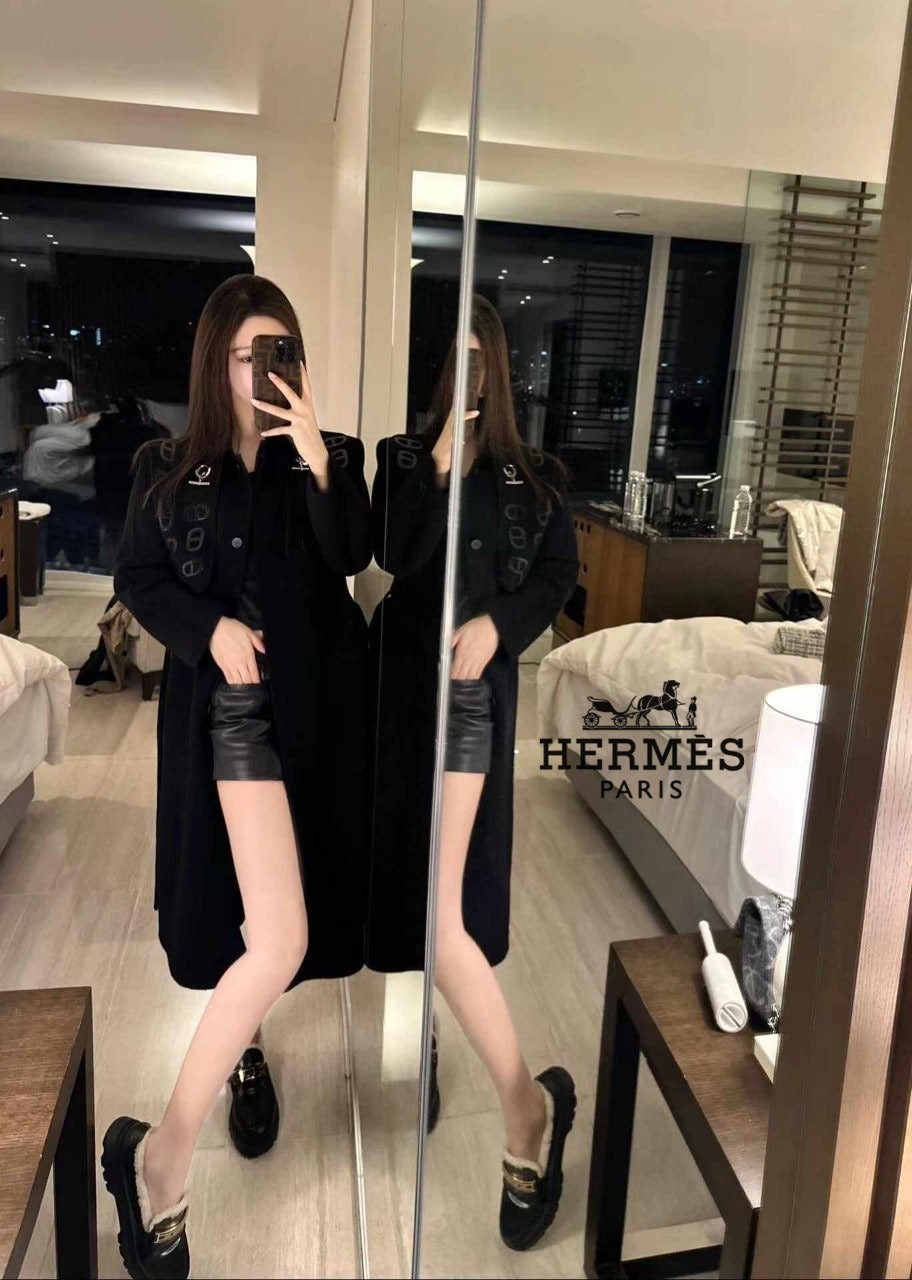 #명품의류 [HERMES] 시그니쳐 클립 패턴 코트 (min 769933)