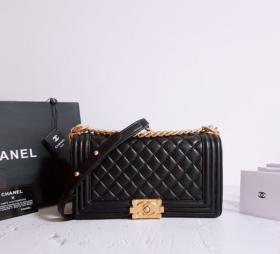 💕 샤* 고급 램스킨 보이백 금장