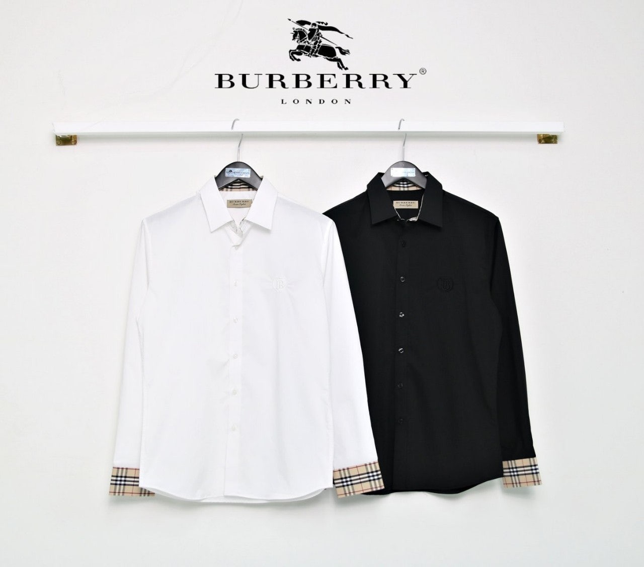 포인트체크 원형로고 자수 셔츠 BB-3517