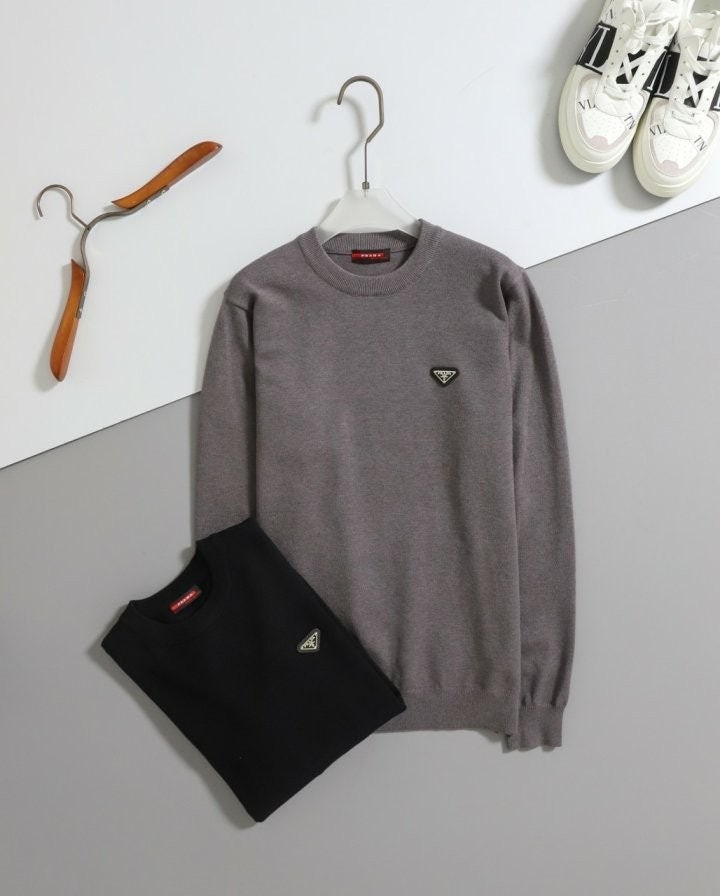 트라이앵글 로고와펜 클래식 니트 PR-3724