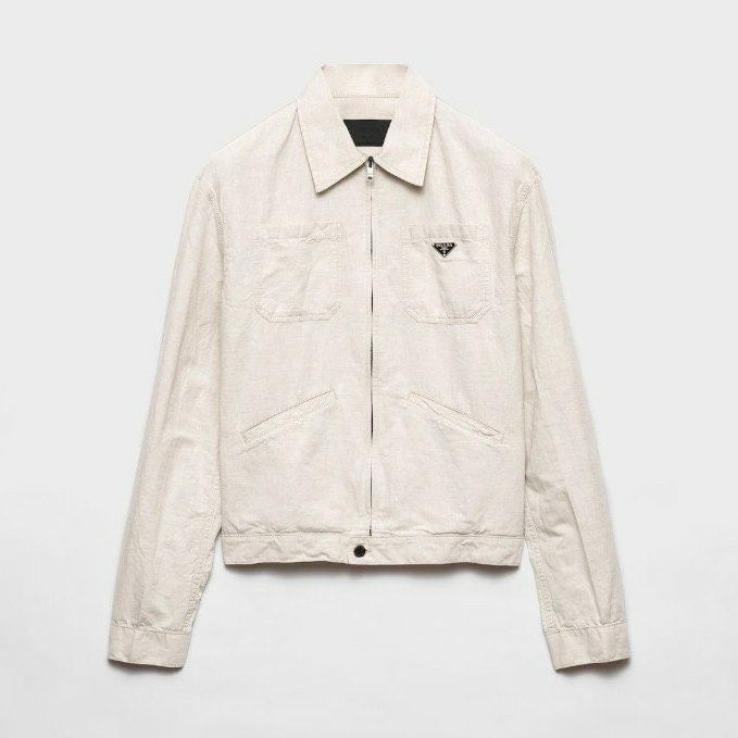 내츄럴 샴브레이 블루종 재킷 PR-3721