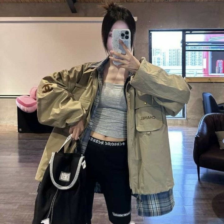 여성 빈티지 포켓 숏 야상 CH-1893