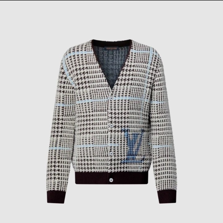 텍스처드 플레드 가디건 LOU-2600