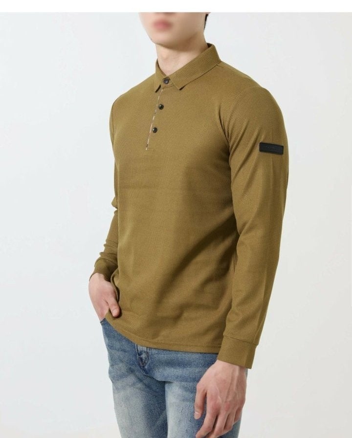 빈티지 체크 와플 카라티셔츠 BB-3404