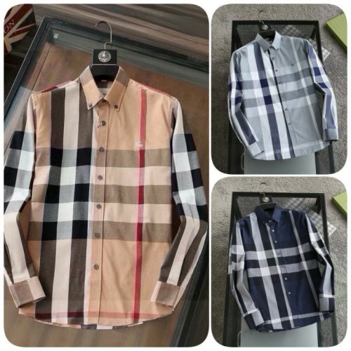 *빅사이즈 추가* 체크 스트레치 긴팔 셔츠 BB-3638