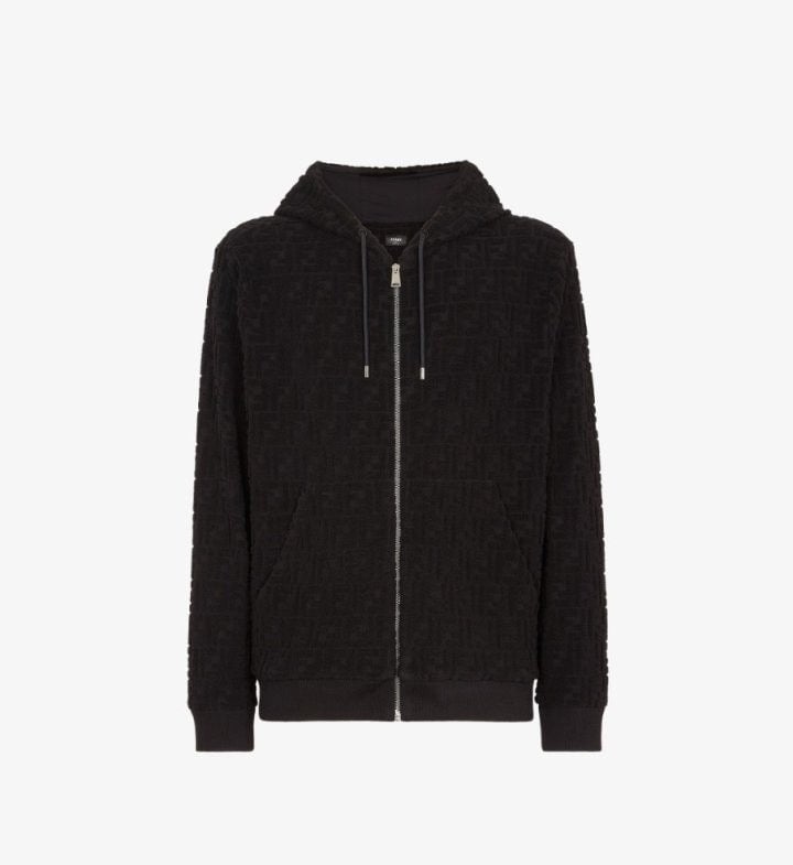 Z005 블랙 FF 테리 스웨트 후드집업 FF-759